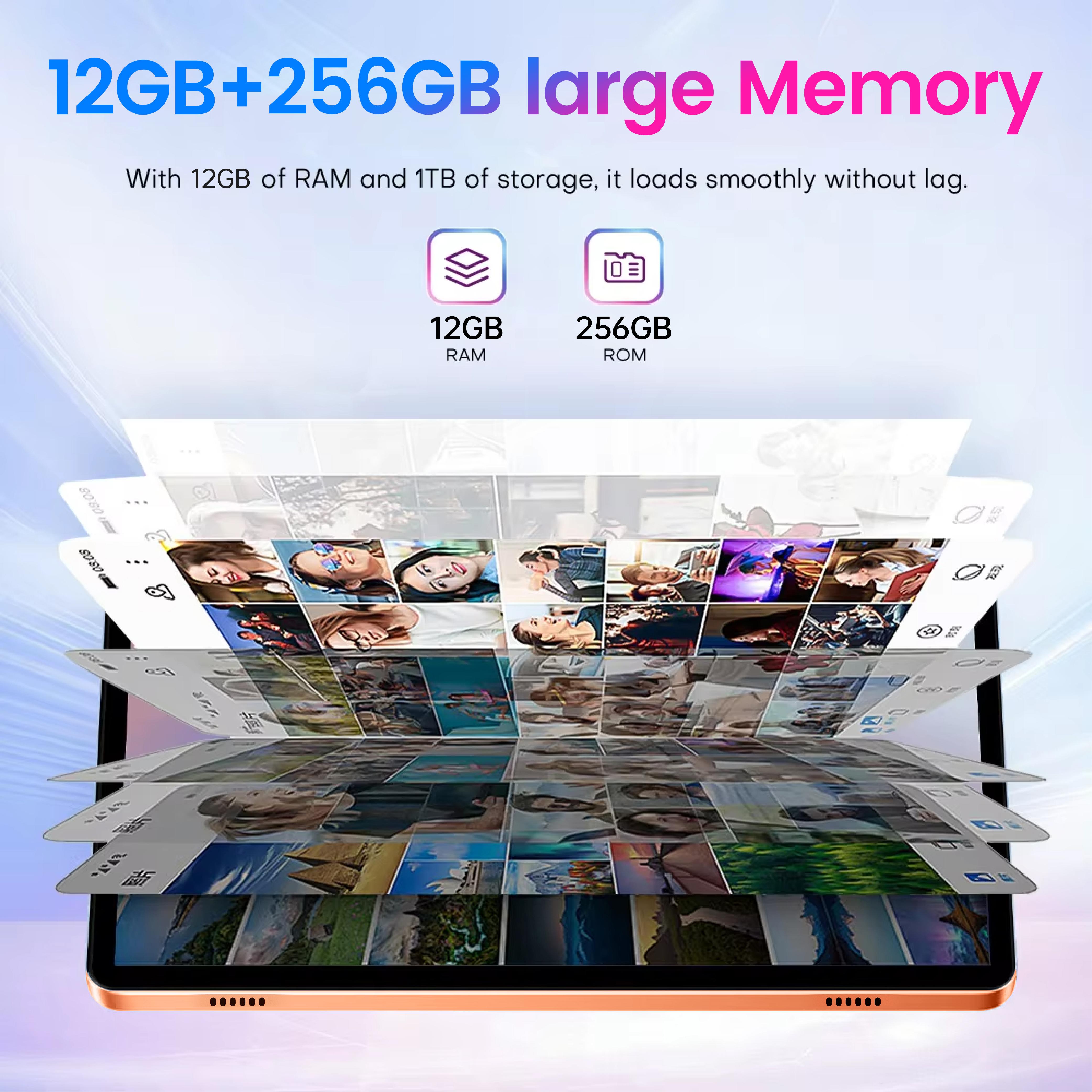 W&O 2026 New X9 Ultra 10.1-inch Screen Android Tablet | 12GB+256GB Storage | 8000mAh Battery | 5G + Dual WiFi | 5+16MP HD Cameras | For Study/Work/Entertainment