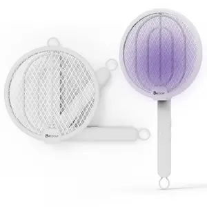 Buzzeap Electric Fly Swatter 4000V, Indoor & Outdoor 2 in 1 LED Lights Bug Zapper, Fly Trap with 3-Layer mesh design, 1500mAh USB-C Rechargeable for Kitchens, Garden, Bedrooms and Living Rooms