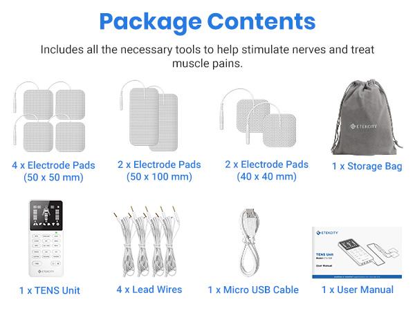 Etekcity 4 - Output TENS Unit, Muscle Accessory Machine, Neck Back Massager, Rechargeable Electric Comfort Device, TikTokShopBlackFriday Deal