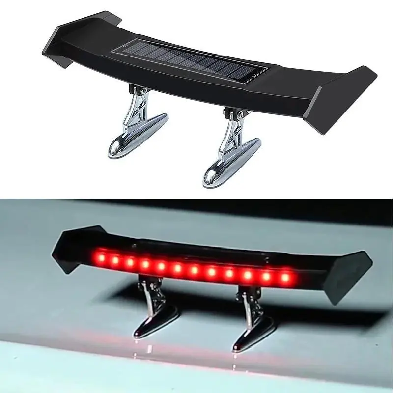 Solar LED tail light for cars—bright flashing warning lights that prevent tailgating, feature a strobe/leader light effect, and create an aircraft ambiance.