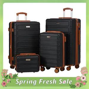 4 Piece Luggage Set, Expandable TSA Lock Hardshell Durable Traveling Bag Travel Suitcase Set with Double Spinner Wheels, Luggage Sets (13/20/26/28in) Gift for Back to School