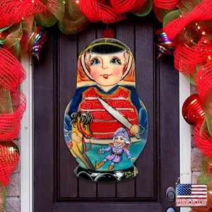 Designocracy 8115151H 24 x 18 in. Nutcracker Soldier Holiday Door Decor