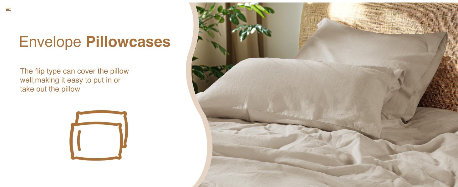 Sonoro Kate Pure French Linen Duvet Cover Set King Size Cooling Bedding for Hot Sleepers Breathable Moisture-Wicking Lightweight Soft Pre-Washed Linen Durable Skin-Friendly Zipper Closure 4 Corner Ties 3-Piece Set