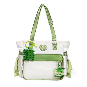 THE JUNCO Original Kiwi Ribbon ITA Bag Light Meal Edition Crossbody Shoulder Tote Bag with Clear Window Anime Style for Women Perfect for Daily Outings & Conventions