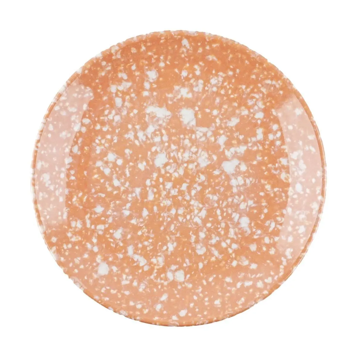 POLAATHOME Retro Marble Melamine Plate 22cm - Korean Ins Style Creative Ink Splatter Strawberry Print Round Dishware