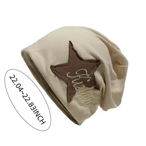 Valentine's gift  Y2K Slouch Hat Star Beanie Hat Grunge Accessories Winter Warm Cap Retro Design Knit Beanie for Women Men
