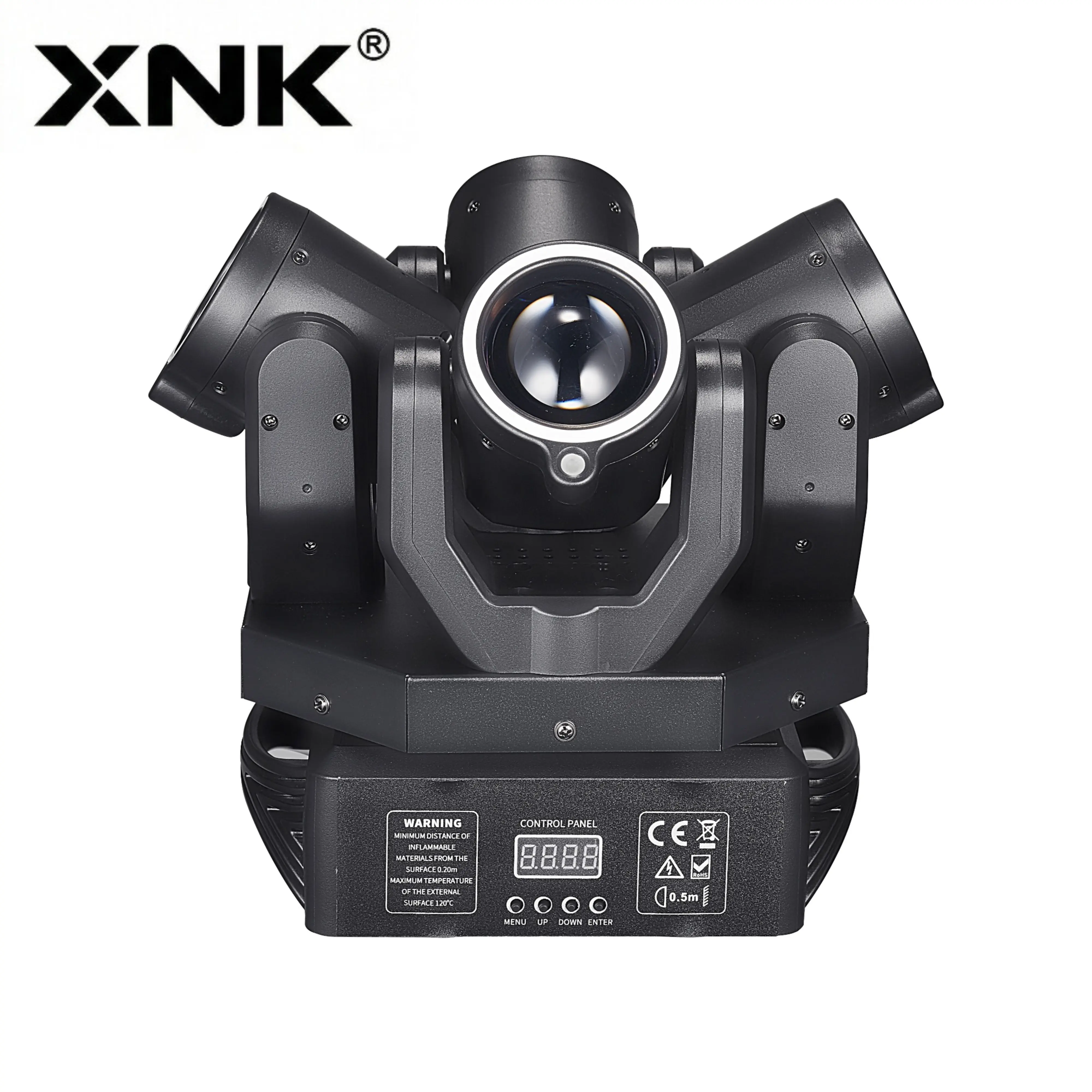 XNK 4-Head Battleship Portable Dimmable RGBW Beam LED DJ Light - Strobe, Red Laser, Atmosphere Lights, Fade Modes, Flexible Setup for Commercial & Home Decor Use (Disco, Weddings), Strobe Lights