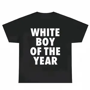 White Boy of the Year Oversized Menswear Casual Cotton T Shirt