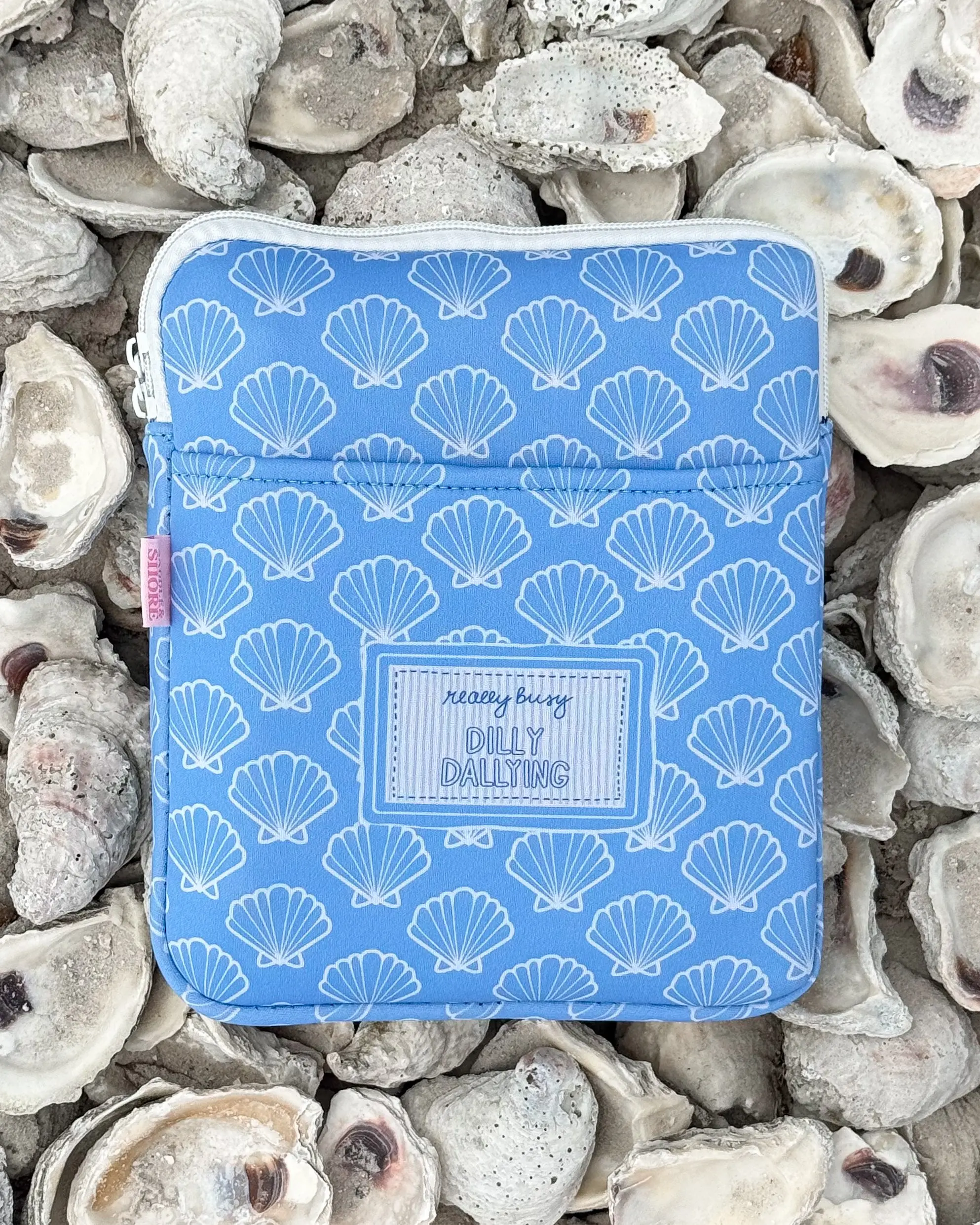 'Dilly Dally' Sidekick Protective Tablet Sleeve - Durable Hand-Drawn Art Design, Zipper Closure, iPad Sleeve, Enhanced Protection for Books, Electronics, Tablet Accessories