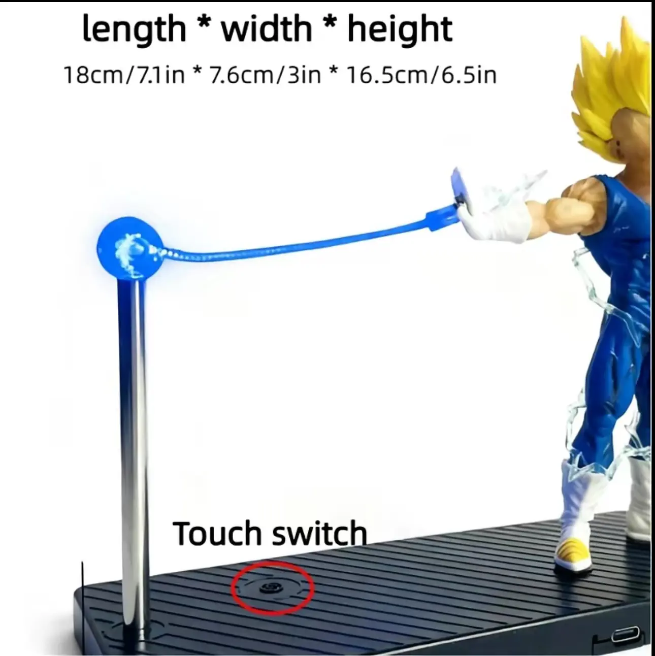 Anime Character Collectible LED Lamp - Magnetic Display Stand, Soft Glow, Floating Look, Sleep Aid, Action Figure Accessory, Decorative Lights, LED Decoration, Anime Desk Decor for Indoor Home Use