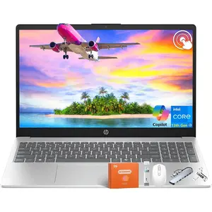 HP 15.6" Touchscreen Business Laptop Computer 2025, 13th Gen Intel i3-1315U(Up to 4.5GHz), up to 64 GB RAM, up to 2 TB SSD, Intel UHD Graphics, Long Battery Life, Wi-Fi 6, Windows 11 Pro, Copilot AI
