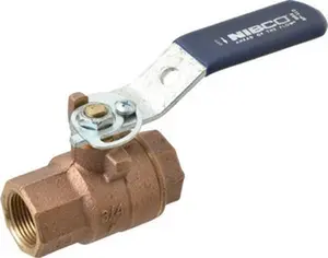 NIBCO Bronze Body 3/4" Full Port 2-Piece Inline 1-Way Flow Ball Valve, FNPT x FNPT Ends, Lever Handle with Memory Stop, 600 WOG, 150 WSP NL95I08, 1 Fnpt X Fnpt Ends, 1 Lever Handle