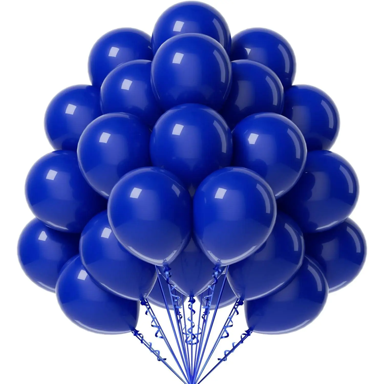 Royal Blue Balloons 12 inch, 50 Pack Royal Blue Latex Party Balloons Helium Quality for Birthday Graduation  Shower Baseball Nautical Wedding Party Decorations (with Blue Ribbon)