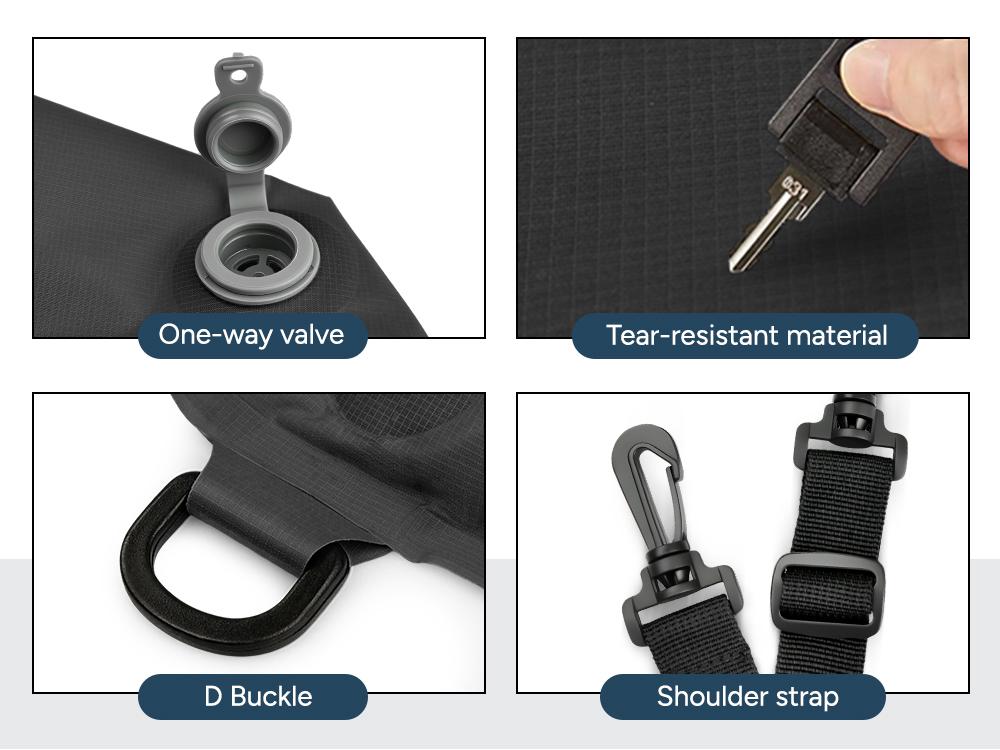 travel inspira Ultra-Durable Nylon 22L Vacuum Travel Bags with Pump Space Saver Compression Solution for Suitcases & Backpacks, Reusable, Lightweight, IP67 Airtight Zipper Seal ,Travel Hacks