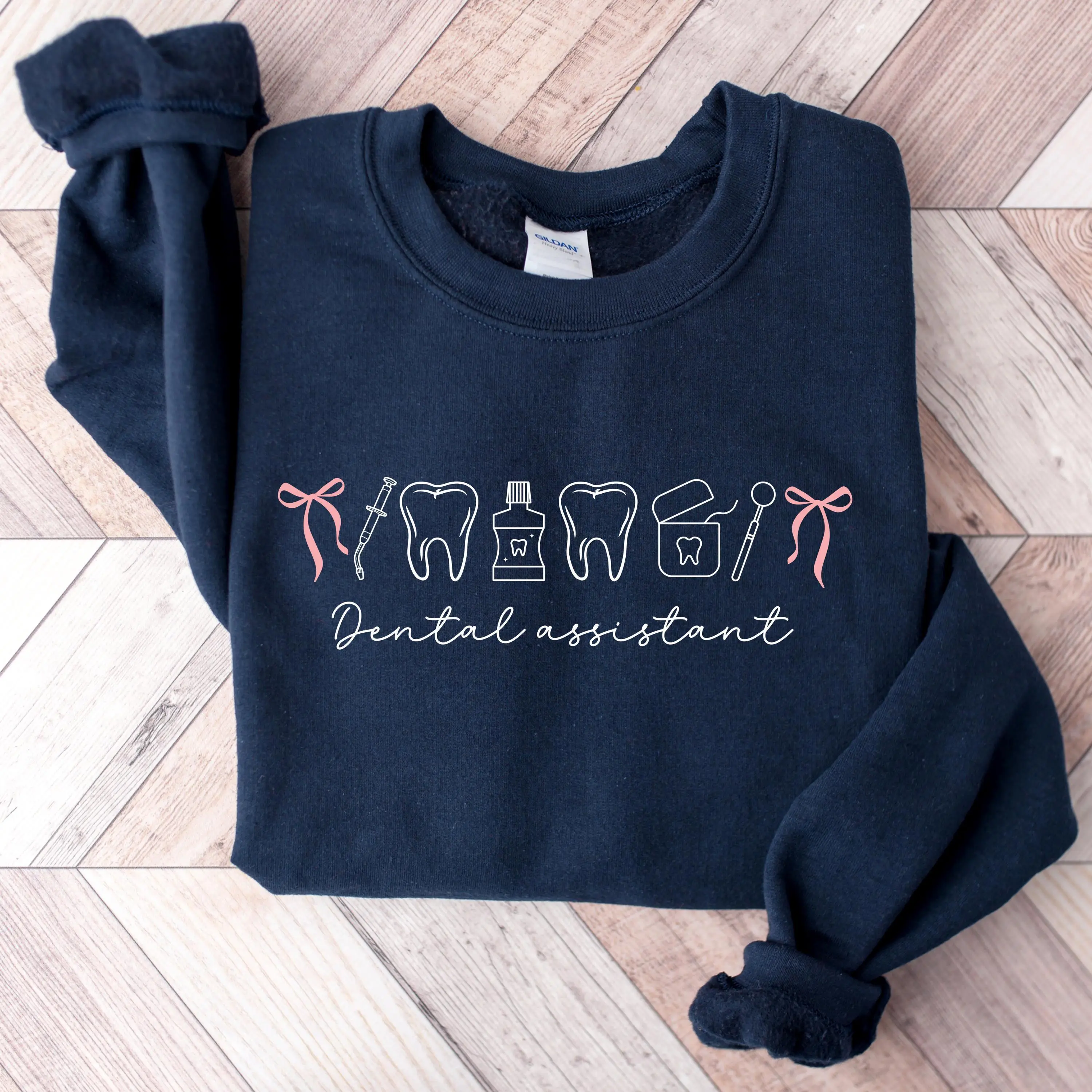 Coquette Dental Assistant Sweatshirt, Dental Hygienist Icon, Dental Graduation Gift, Dental Hygienist Coquette