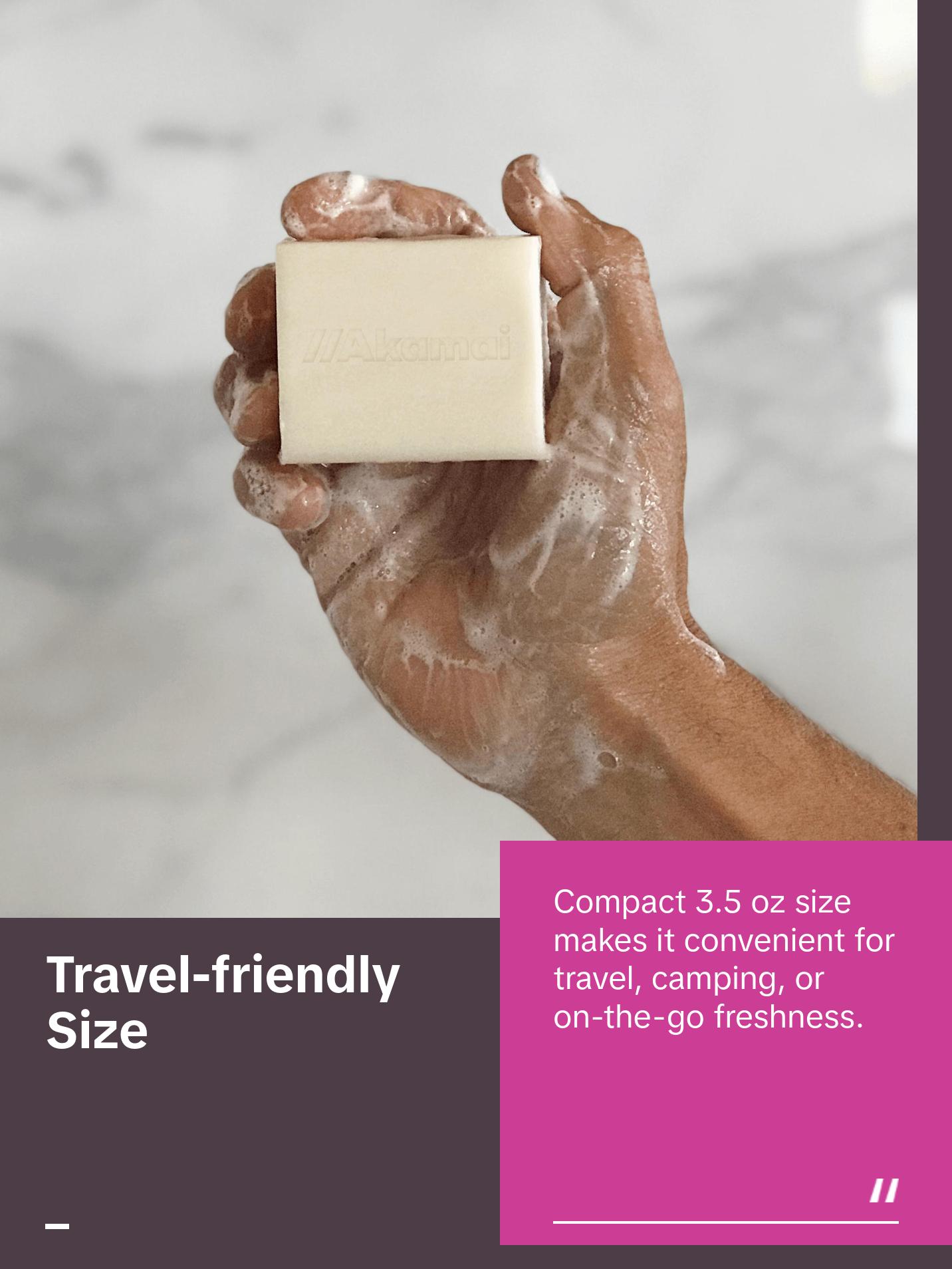 Akamai 3 in 1 Bar - Shampoo, Shave, & Body Wash, Fragrance-Free, 3.5oz