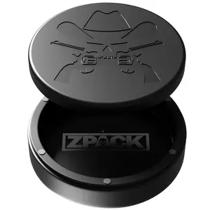 ZPACK Magnetic Zyn Metal Can, Holder, Metal EDC Container, Carved Tin with Magnetic Closure, Aluminum Container, Slim Pouch Can, Gift for Him – Deep Engraved Cowboy