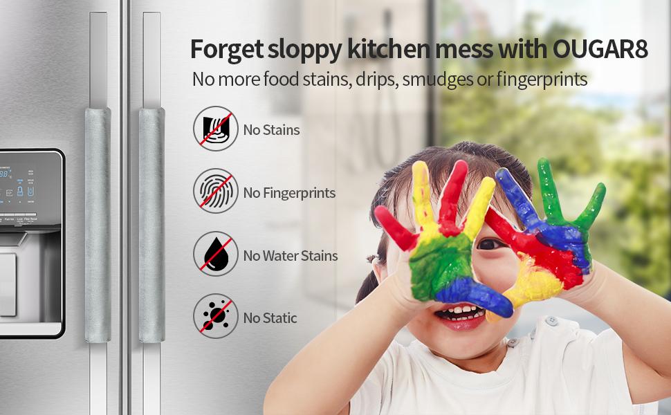 OUGAR8 Refrigerator Door Handle Covers,Keep Your Kitchen Appliance Oven,Dishwasher,Mirowave Clean from Smudges, Fingertips, Drips, &Food Stains, Perfect for Dishwashers (5pcs,Red) OUGAR8 Refrigerator Door Handle Covers,Keep Your Kitchen Appliance Oven,Dishwasher,Mirowave Clean from Smudges, Fingertips, Drips, &Food Stains, Perfect for Dishwashers (5pcs,Red)