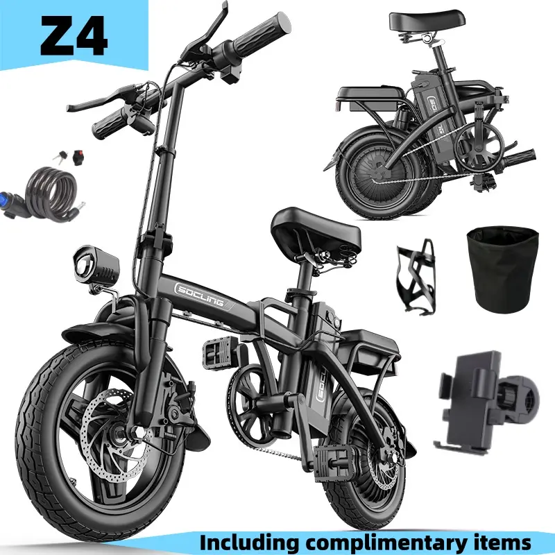 Adult Folding Commuter Ebike with 1000W Peak Motor and 8-Level Suspension, 48V Rechargeable Battery, UL2849 Certified for City Travel, Bicycle, Compact Fold, Shock Absorption, Foldable