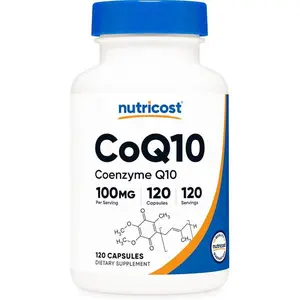 Nutricost CoQ10 100mg, 120 Vegetarian Capsules, 120 Servings - High Absorption, Vegetarian, Non-GMO, Coenzyme Q10