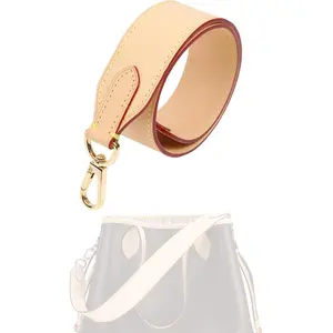 Vachetta Leather Strap for L V Neverfull Bag,Double Sided Usable Cowhide Crossbody Purse Strap for Handbag