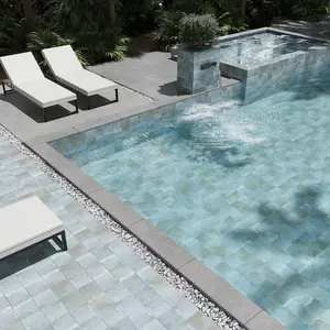 Coastal Mist 6x6 Matte Zellige Square Porcelain Tile (22 pack, 5.38 sq ft/case)