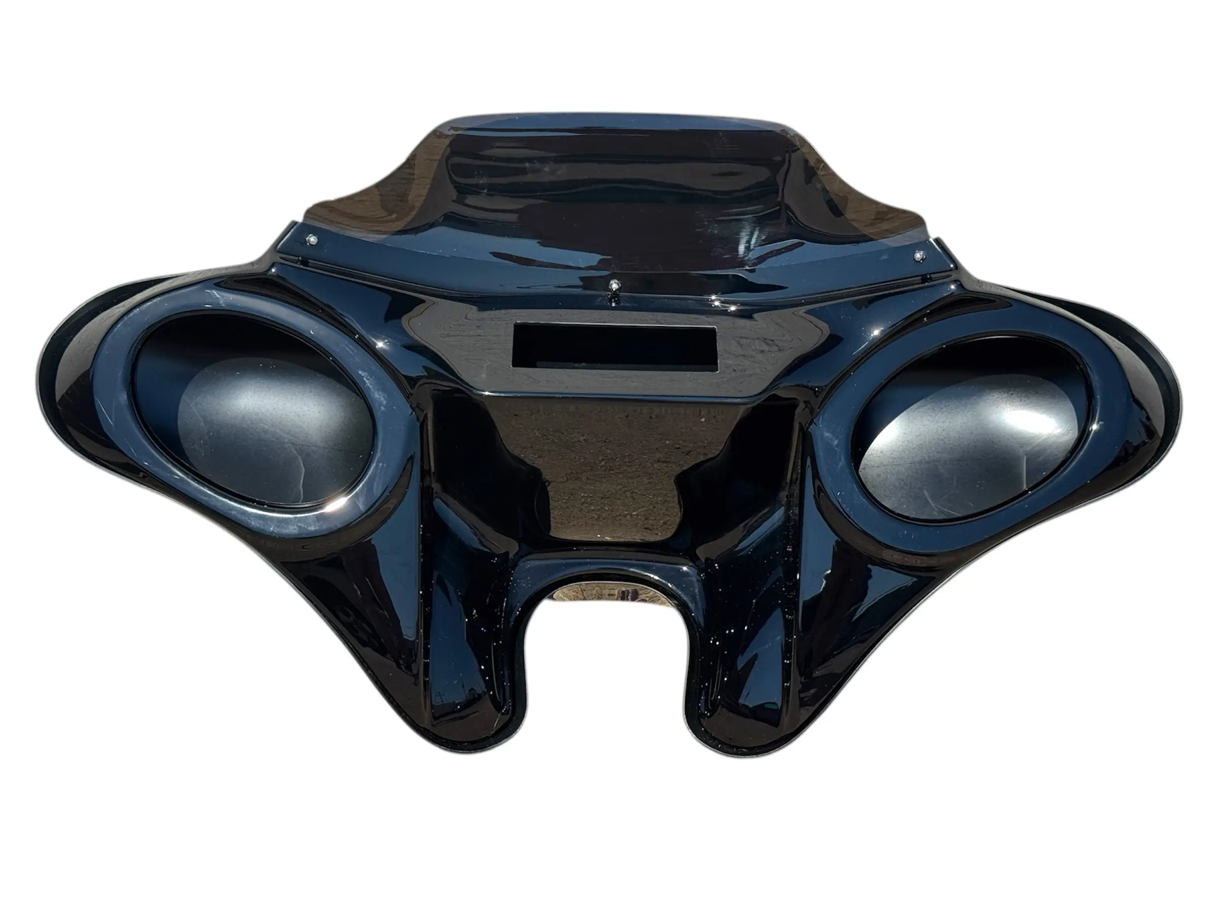 QK Racing Harley Davidson Dyna Low Rider S BATWING FAIRING GLOSSY DETACHABLE 6X9 2017 W/ Tinted Windshield Stanless steel Brackets