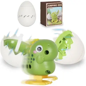 Dinosaur Hatching Easter Egg Toy, Wind-Up Boom Egg with Walking Dinosaur Inside, Prefilled Easter Eggs for Kids, Easter Basket Stuffers, Egg Hunt Fillers, Birthday Party Favors