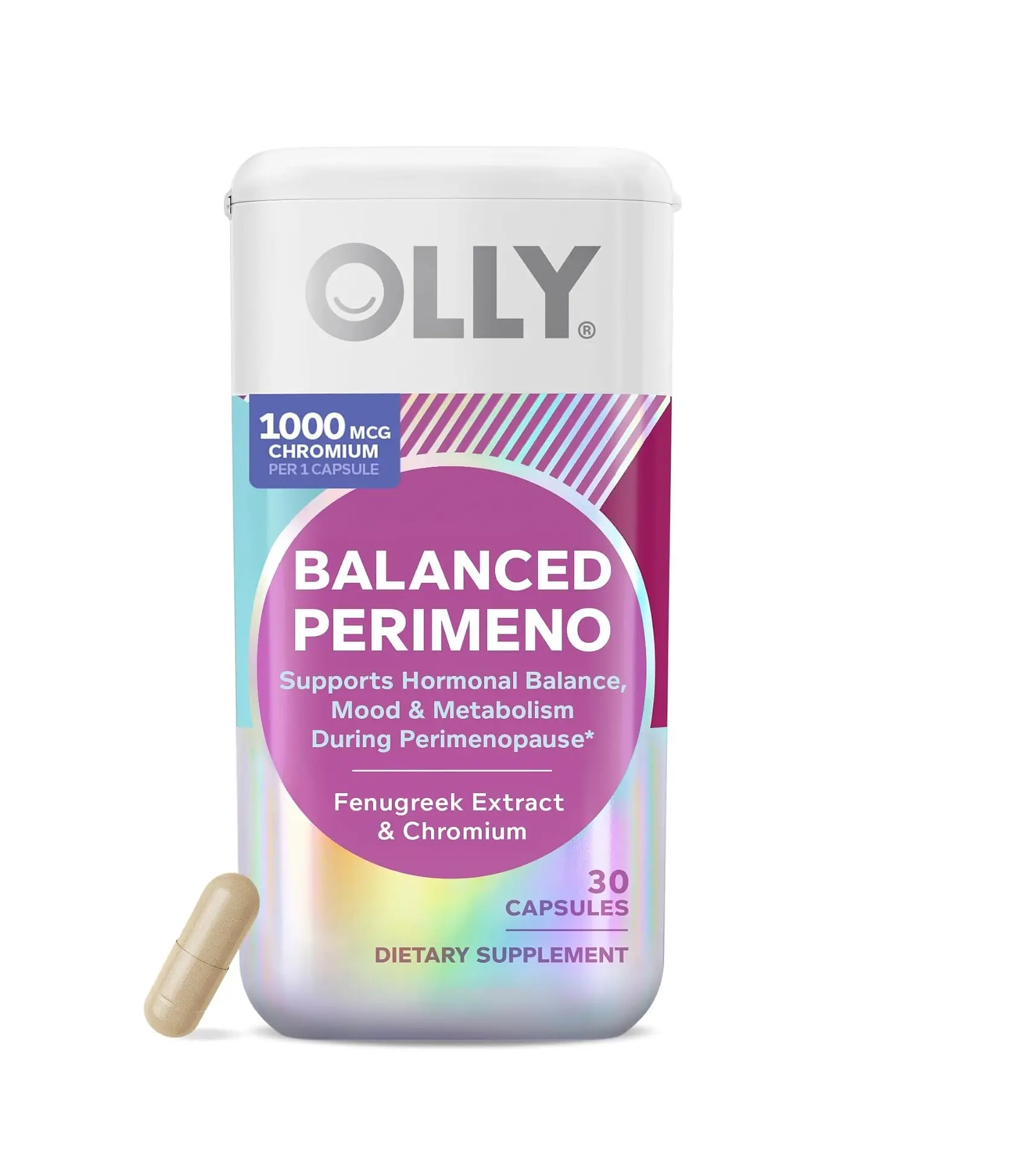 OLLY Balanced Perimenopause, 500 mg FenuSMART Fenugreek Extract - 30 Count