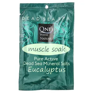One with Nature Dead Sea Spa, Mineral Salts, Muscle Soak, Eucalyptus, 2.5 oz (70 g)