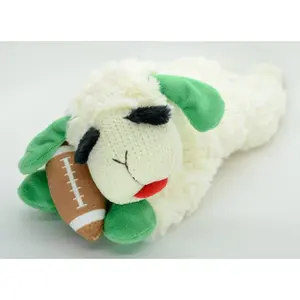 Multipet Tailgate Lamb Chop w/Football Dog Toy