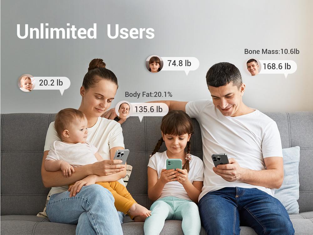 OVUTEK Smart Scale for Body Weight, Pink, BMI, and Body Fat Composition, Bluetooth & App Connectivity - Weighing Scale Smart High Accuracy