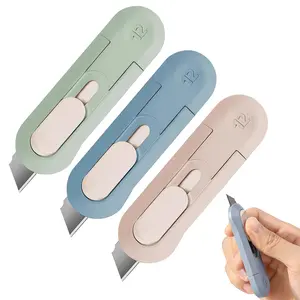 Retractable Box Cutting Knife, Utility Knife for Office Home Use, Cutting Supplies for Wrapping Parcels and Paperboard, Paper Cutters, Cardboard Cutter