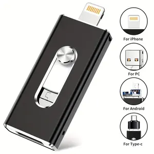 4 in 1 Portable Type-C Plug & Play Flash Drive,Push-pull Design Flash Drive, High-speed TransferFlash Drive, Phone Storage Expansion Vintage for gifts smart