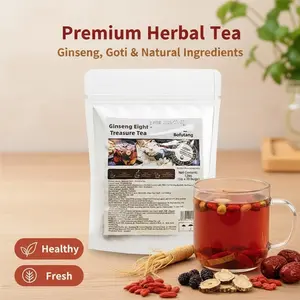 Turmeric Kidney Tea with Organic Ginseng, Six Treasures Herbal Blend for Men & Women, Natural Energy Boost & Kidney Support