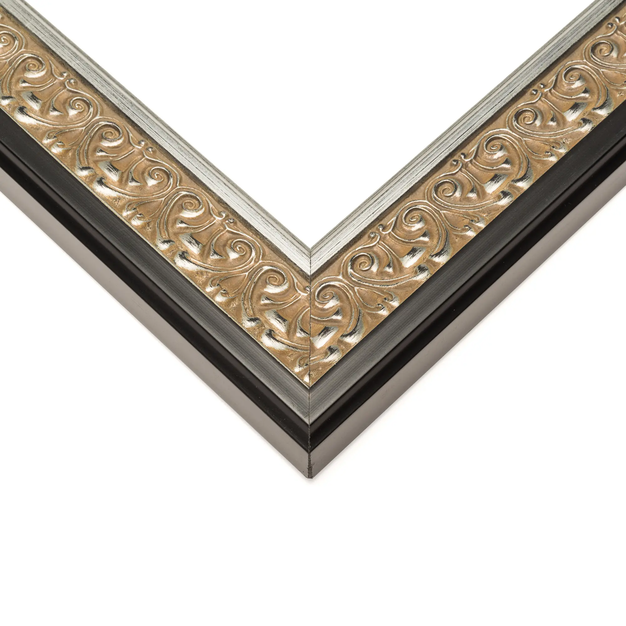 11x17 Ornate Silver Picture Frame - UV Acrylic, Foam Board Backing, Hanging Hardware