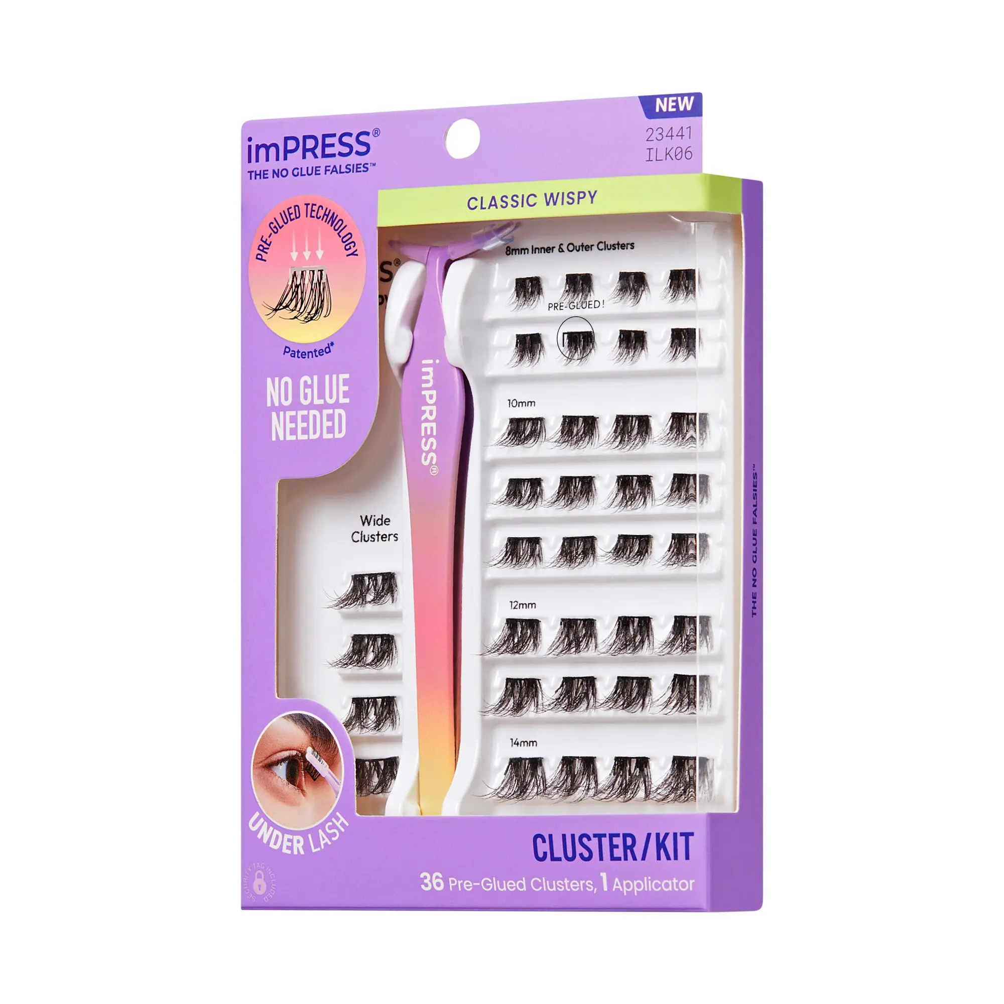Impress Falsies Pre-Glued Lash Clusters Kit - Classic Wispy