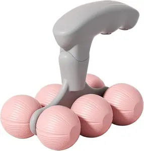 2026 Relieve Sore Muscles Fast with This 6-Wheel Manual Massage Roller – Targets Deep Tissue for Full-Body Myofascial Release, Perfect for Post-Workout Recovery and Daily Tension Relief