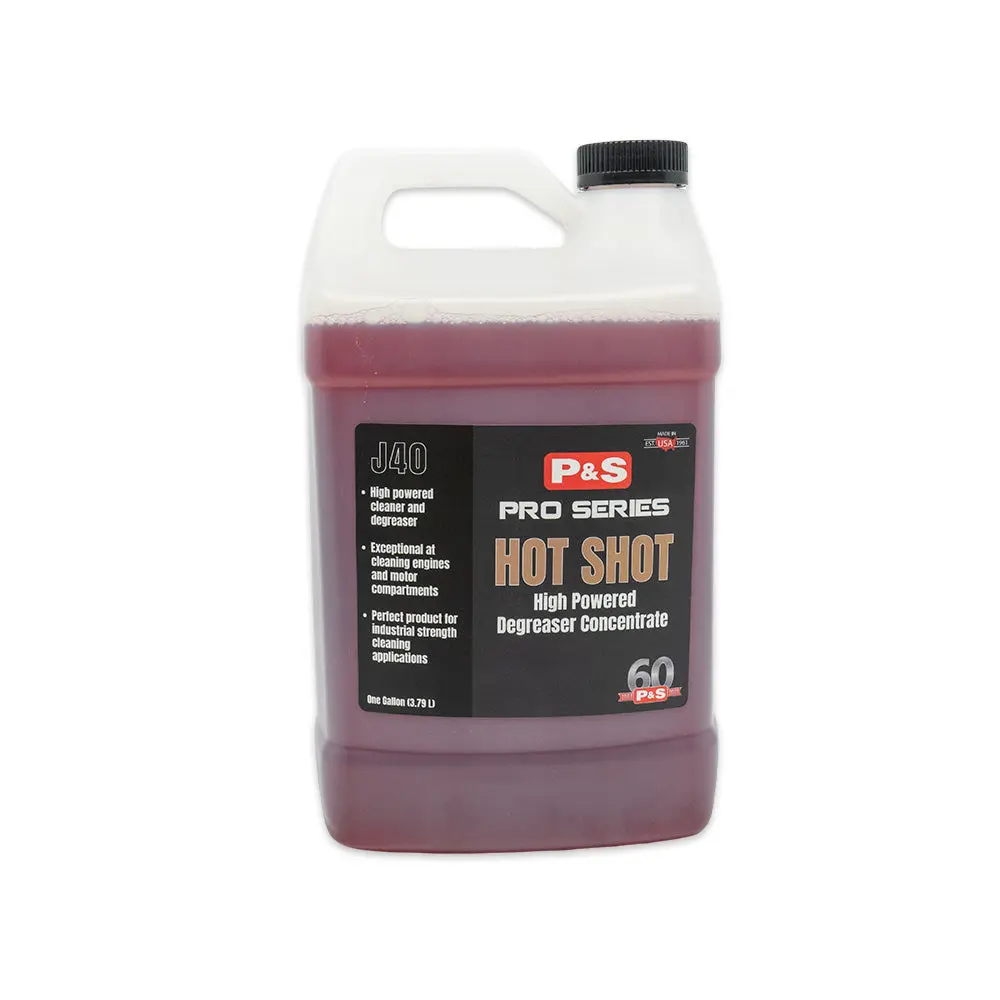 P&S Hot Shot Heavy Duty High-Power Degreaser Concentrate, 1 Gal (for Automotive & Motorcycle Engine Care, Car Washing & Maintenance), Heavy Duty Degreaser