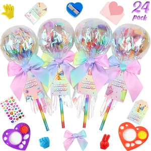 24 Pack Graduation Rainbow Stationery Set Party Favors & Goodie Bags for Kids, Return Gifts for Birthday Party, Class of 2026 Classroom Rewards Prizes & Gifts Exchange for Students, Back to School Graduation Gift