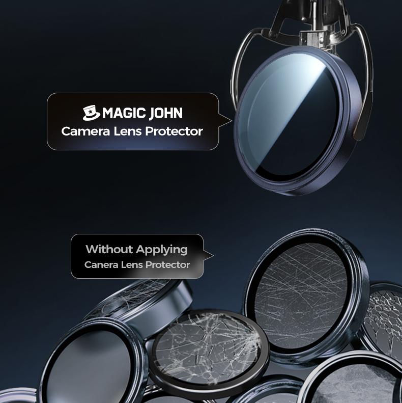 MAGIC JOHN iPhone Camera Lens Protector Ultra Clear Scratch Proof Easy Installation