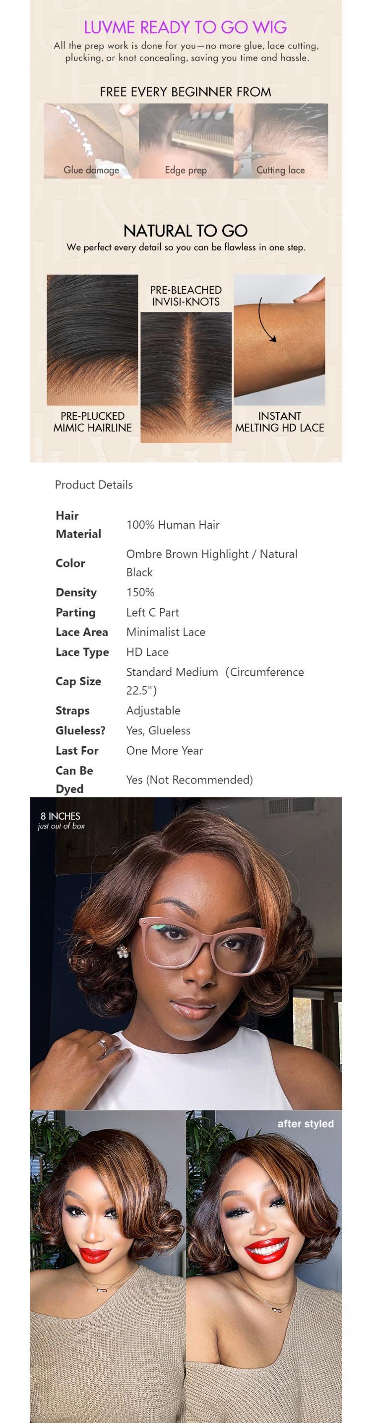 【LIVE】1 SEC INSTALL WIG | Mature Boss Brown Ombre Highlight / Natural Black Loose Wave Glueless Minimalist HD Lace Wig Ready to Go Outdoorfun