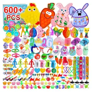 600+PCS Easter Basket Stuffers for Kids – Bulk Fidget Toys Pack, Easter Egg Fillers, Classroom Prizes, Party Favor & Pinata Toys