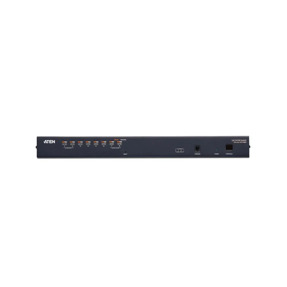 ATEN 8-Port Multi-Interface Computer Switch - DisplayPort, HDMI, DVI, VGA, Cat 5, PS/2 or USB, Black - Controls Up to 8 Computers, Daisy Chained Up to 31, Ideal for IT Administration, Control Up To 8 Computers