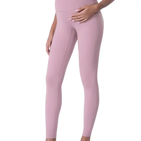 POSHDIVAH Women's Over The Belly Maternity Leggings - Skinny Fit, U-Shaped Waist Belly Support, 4-Way Stretch, 75% Nylon & 25% Spandex, Breathable Full Length Maternityclothes for Summer Pregnant Women, Pregnancy Activewear