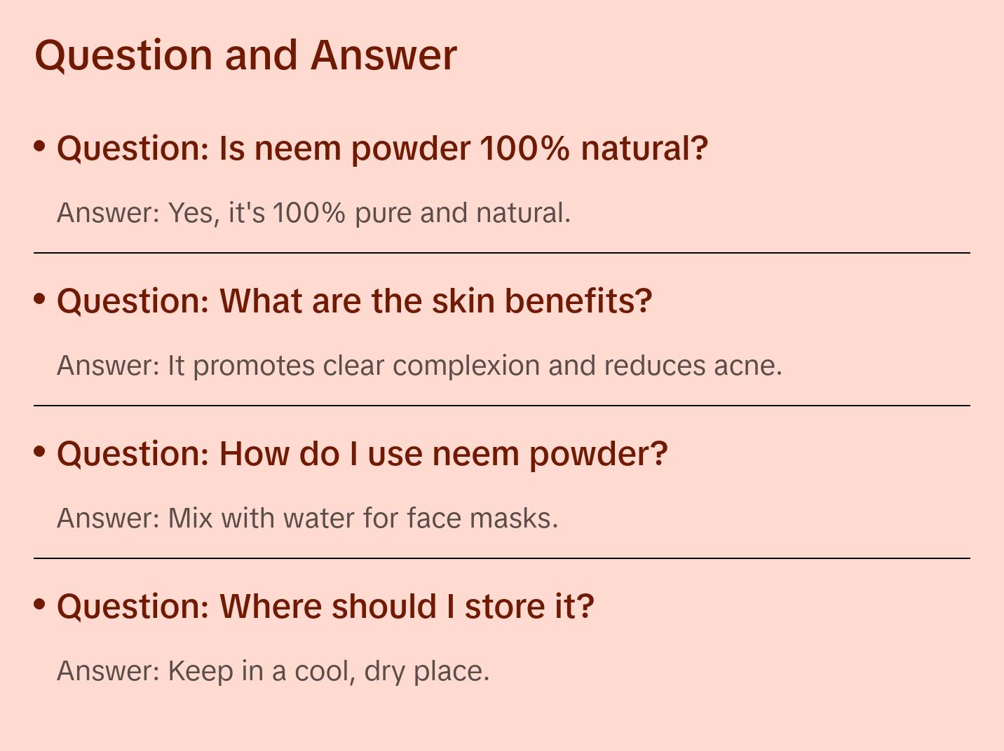 Neem Leaves Powder 100% Natural