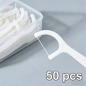 Dental Floss Picks with Wide Handle​ – 150 Pieces per Box, Tight Teeth Cleaning, Anti-Bacterial String, Travel-Friendly Case, Ideal for Braces, Reaches Back Teeth, Improves Gum Health