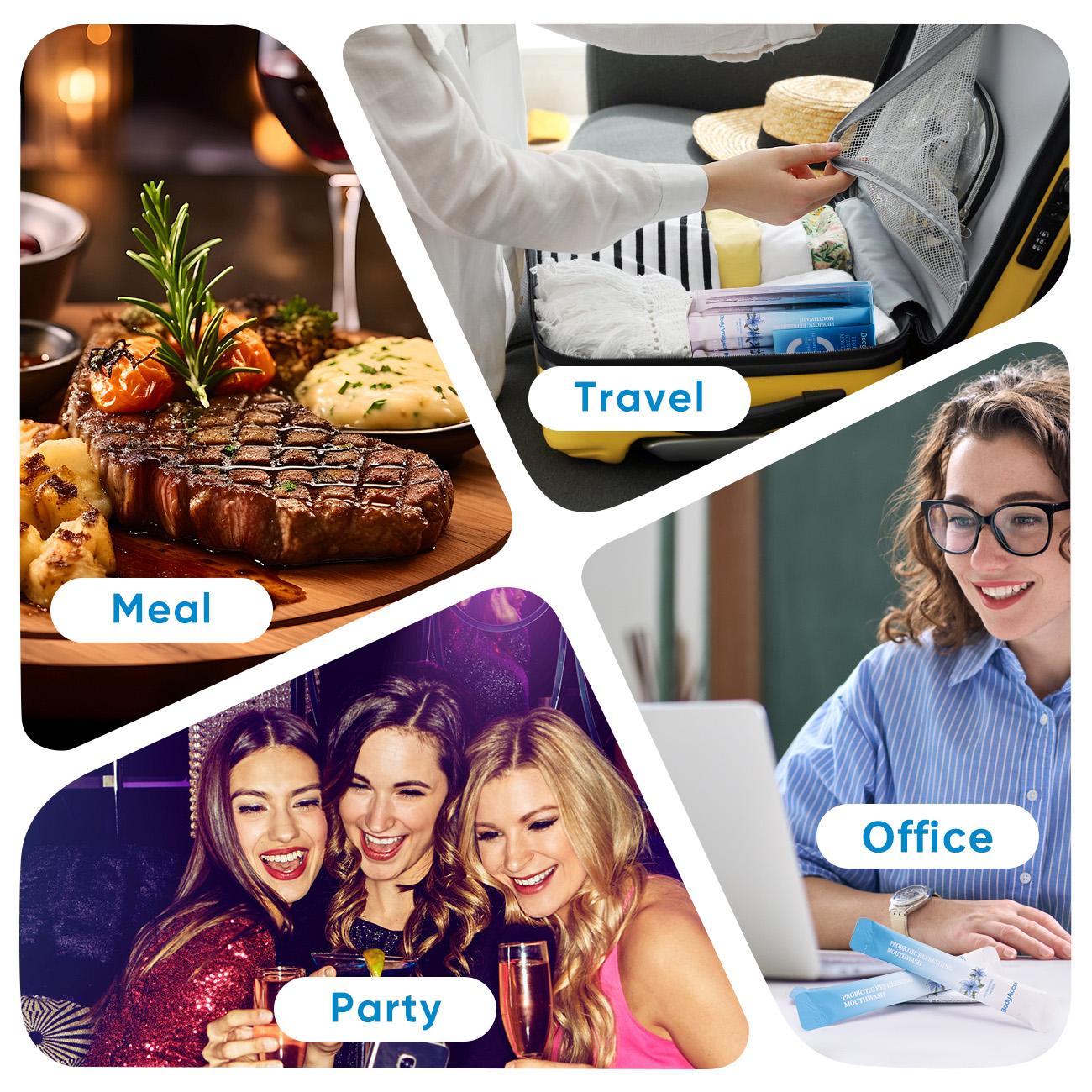 BodyAccel Probiotic Refreshing Mouthwash For Oral Care Daily Cleanser 12 Hours Fresh Breath 6 Pack Cleansing