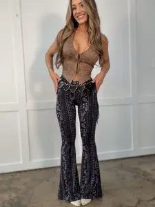 Boho Rodeo Flared Pants