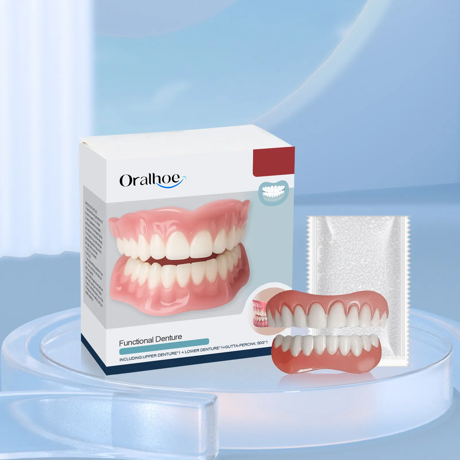 Dental Veneers Kit with Thermal Fitting Beads to Fill Gaps, Conceal Missing Teeth & Improve Denture Fit, 65g, Oral False Tooth, Fake Tooth Replacement